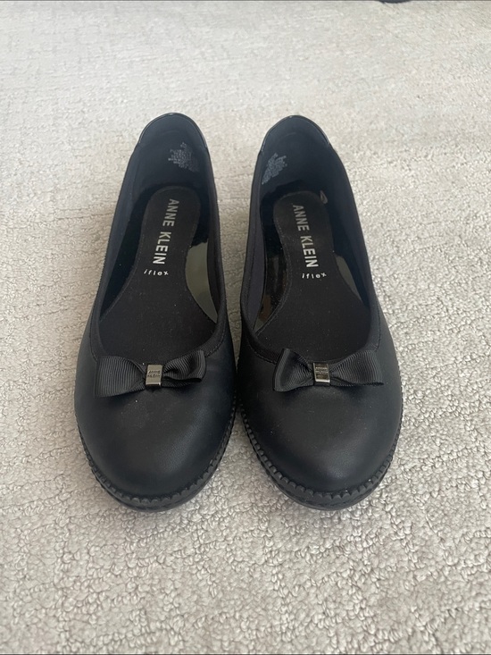 Anne Klein Shoes - Anne Klein Black Ribbon Accent Flat Size 6.5